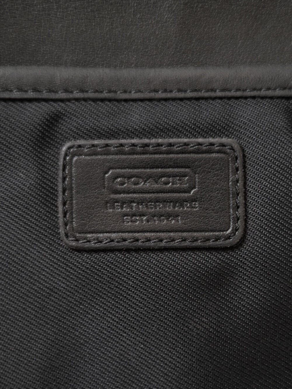 Vintage Coach Black Leather Nylon Laptop Briefcase Lay Flat Messenger Bag 5773 - Picture 13 of 13